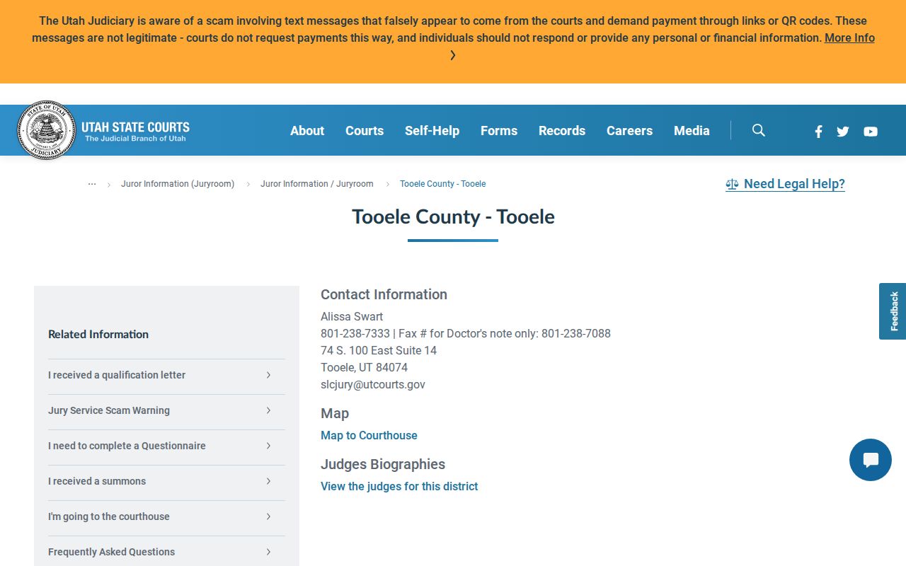 Tooele City warrant records, Gordon R. Hall Courthouse location